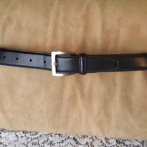 Coach Men's Black Leather Dress Belt Satin Nickel Buckle 5936 Size 38" 95cm